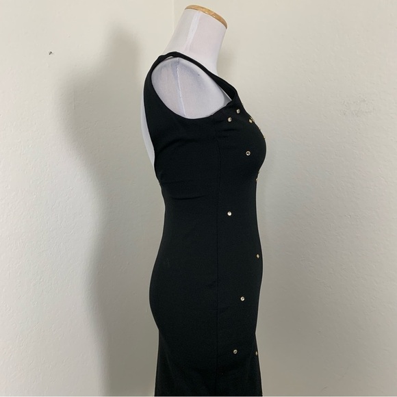 Vintage Moda International 90s Y2K Studded jeweled crystal Bodycon Mini Dress XS - Picture 11 of 16